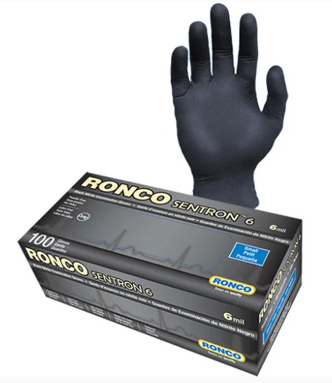 RC-962XL ''SENTRON 6'' GANTS NITRILE EXTRA-LARGE NOIR 6MILL 100/BOITE