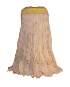 BVS-FSFT16 MOPPE BLANCHE 16OZ BORDS COUPÉS AVEC BANDE ÉTROITE