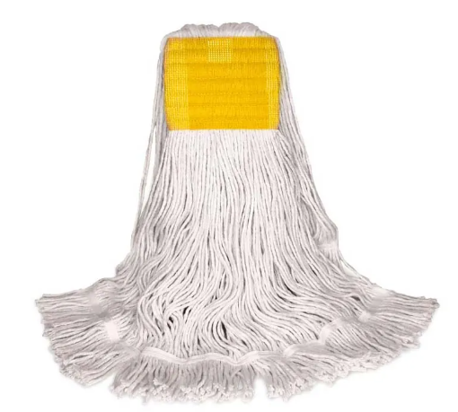 BVS-SBLFT16 MOPPE BLANCHE 16OZ BRINS ATTACHÉS AVEC BANDE LARGE 