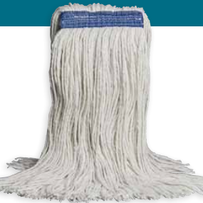 VILEDA-134833 MOPPE BLANCHE 16OZ BRINS COUPÉS AVEC BANDE LARGE