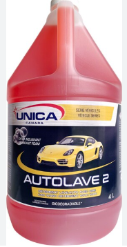 UNICA-NATN204 ''AUTOLAVE 2'' DÉTERGENT POUR AUTO AVEC CIRE FORMULE ÉCONOMIQUE 4L