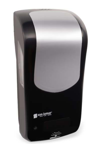 SJ-SH970BKSS DISTRIBUTEUR DE SAVON SANS CONTACT, ÉLECTRONIQUE NOIR/ACIER INOX 900ML