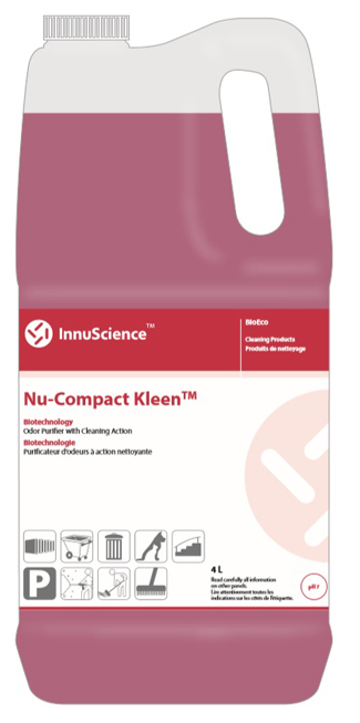 15317-''NU-COMPACT KLEEN'' DESCTRUCTEURS D'ODEURS AVEC ACTION NETTOYANTE 4L