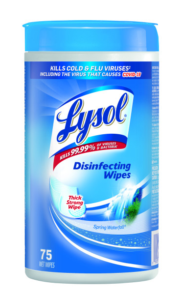 DIVERSEY-CB993668 LINGETTES DÉSINFECTANTES LYSOL SPRING WATERFALL 6X75/CAISSE 