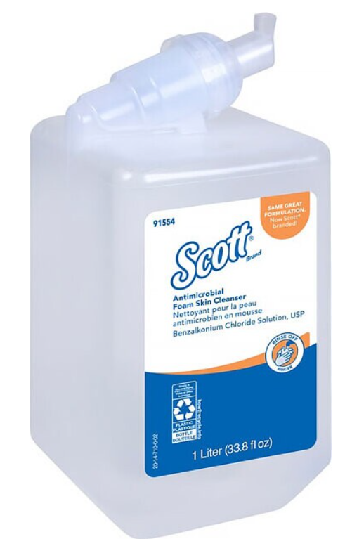 SCOTT-91554 SAVON MOUSSE ANTIMICROBIEN 6X1L/CAISSE