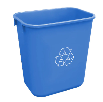 GLB-9756BLU POUBELLE RECYCLAGE BLEU 26 LITRES
