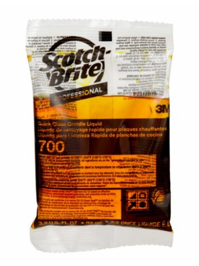 3M-H-700-40 LIQUIDE DE NETTOYAGE RAPIDE POUR PLAQUES CHAUFFANTES EN SACHET 3.2OZ VENDU 40/CAISSE