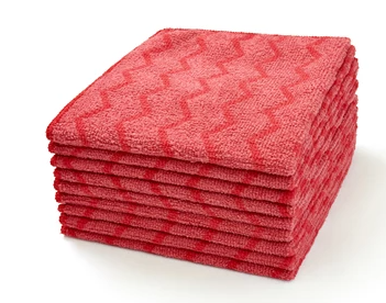 RUBBERMAID-FGQ62000RD00 CHIFFON MICROFIBRE HYGEN 16X16  12/PAQUET , ROUGE