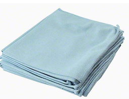 [230280-VI] WPC-MFB-G1414 CHIFFONS EN MICROFIBRE BLEU 14''X14'' POUR VITRES ET MIROIRS 10/PAQUET