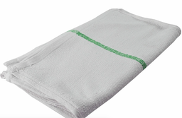 [231619-25] WPC-TT1629/25 RATINE DE BAR BLANCHE AVEC RAYURE VERTE 16''X19'' 25LBS