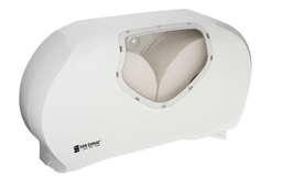 [414070] SJ-R4070WHCL DISTRIBUTEUR DE PAPIER HYGIÉNIQUE JUMBO DOUBLE 9'' BLANC/TRANSPARENT