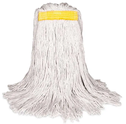 [63016B] BVS-FSS16 MOPPE BLANCHE 16OZ BRINS COUPÉS AVEC BANDE ÉTROITE