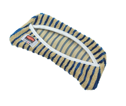 [630881] RUBBERMAID-FGQ88100YL00 MOPETTE POCHETTE MICROFIBRE JAUNE RAYÉ BLEU 11''