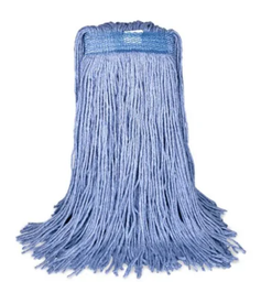 [633316-BL] BVS-FBES16 MOPPE BLEUE 16OZ BRINS COUPÉS AVEC BANDE ÉTROITE