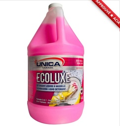 [654876] UNICA-NEDT04 ÉCOLUXE DÉTERGENT VAISSELLE ET MAIN ROSE 4L 