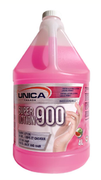 [860904] UNICA-904 ''SUPER LOTION 900'' SAVON LOTION DOUX 3 DANS 1 MAINS, CORPS ET CHEVEUX ROSE 4L