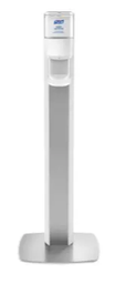 [417308] GOJO-7308-DS-SLV SUPPORT ARGENT AVEC DISTRIBUTEUR SANS CONTACT BLANC POUR DÉSINFECTANT ES8