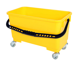 [053621] GLB-3621 SEAU À VITRES RECTANGULAIRE JAUNE AVEC ROUES INCLUS