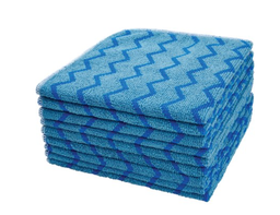 [230620-BL] RUBBERMAID-FGQ62000BL00 CHIFFON EN MICROFIBRE BLEU 16''X16'' 12/BOITE