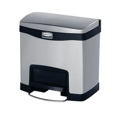 [051982] RUBBERMAID-1901982 POUBELLE À PÉDALE AVEC COUVERCLE DE FINITION INOX 4GAL