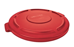 [052631-RG] RUBBERMAID-FG263100RED COUVERCLE PLAT ROUGE 32 GAL 